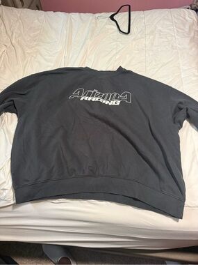 Primark Men's Charcoal Crewneck Sweater with Arizona Racing Logo